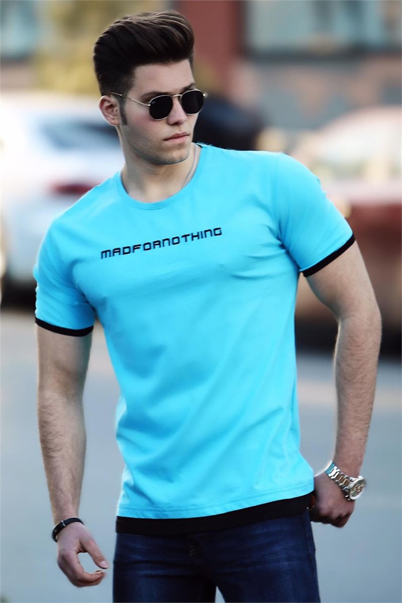 T-shirt da uomo 4479 - Blu 287499