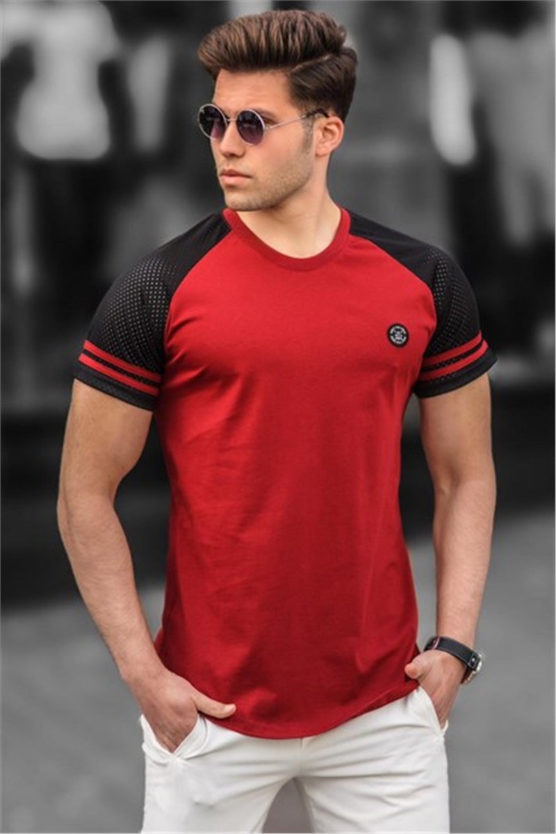Madmext Men's T-Shirt - Red, Black #303849