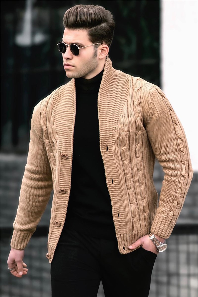 Herren Strickjacke 9053 - camel 289065