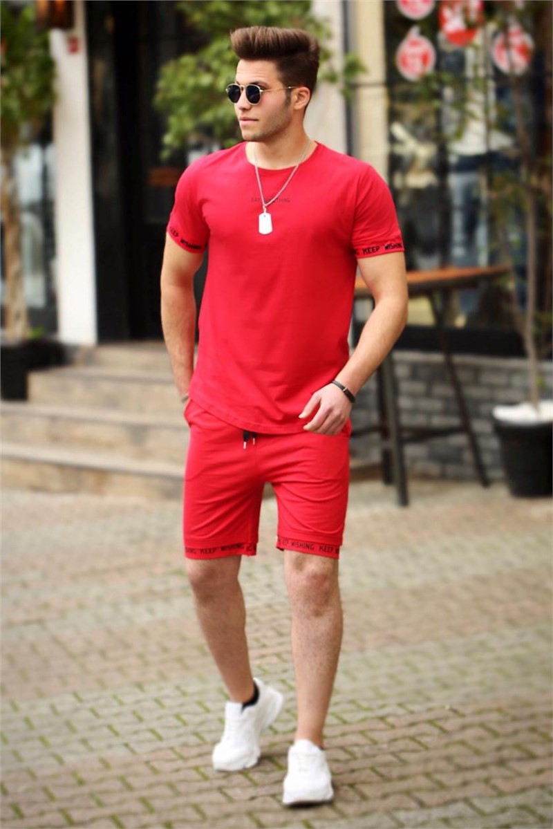 Madmext Men's Shorts Set - Red #287392
