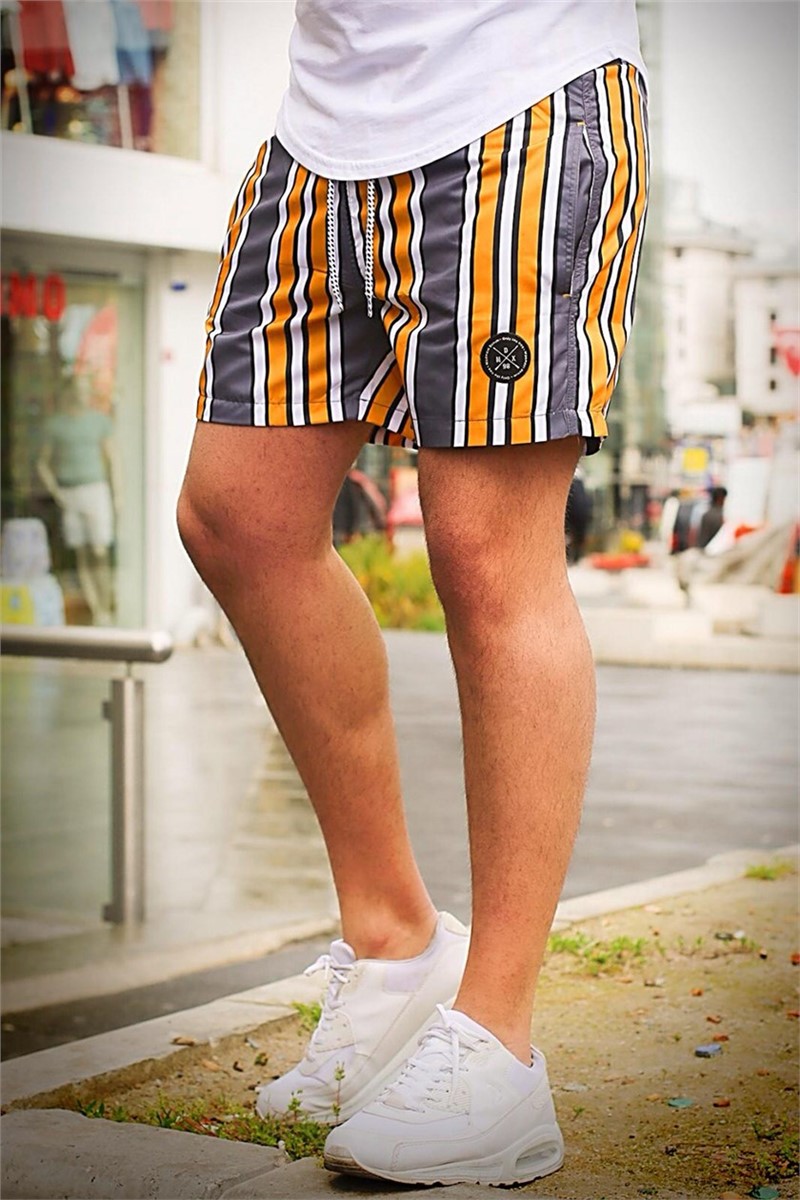 Madmext Men's Shorts - Yellow, Grey #285830