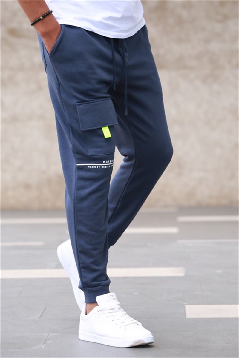 Calça de moletom masculina 5420 - Azul Escuro #310835