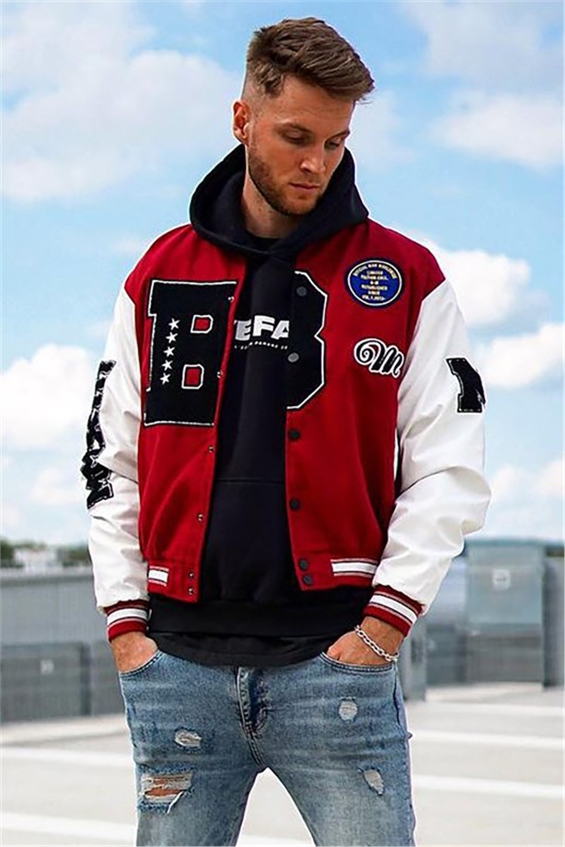 Herren Jacke 5620 - rot  #321153
