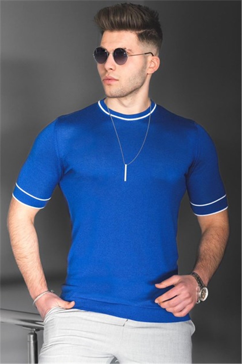 Madmext Men's T-Shirt - Blue #293241