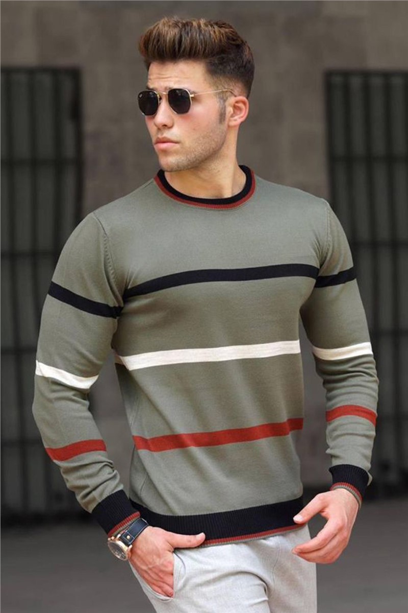 Muški džemper 5171 - Khaki 310573