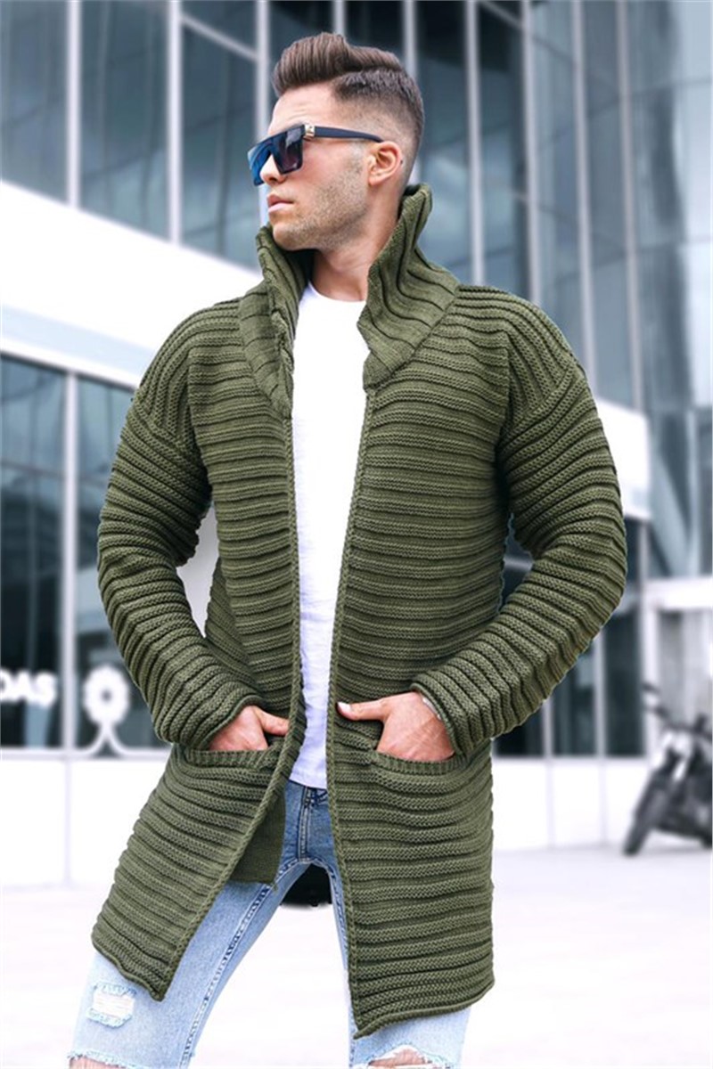 Madmext Men's Cardigan - Khaki #312103