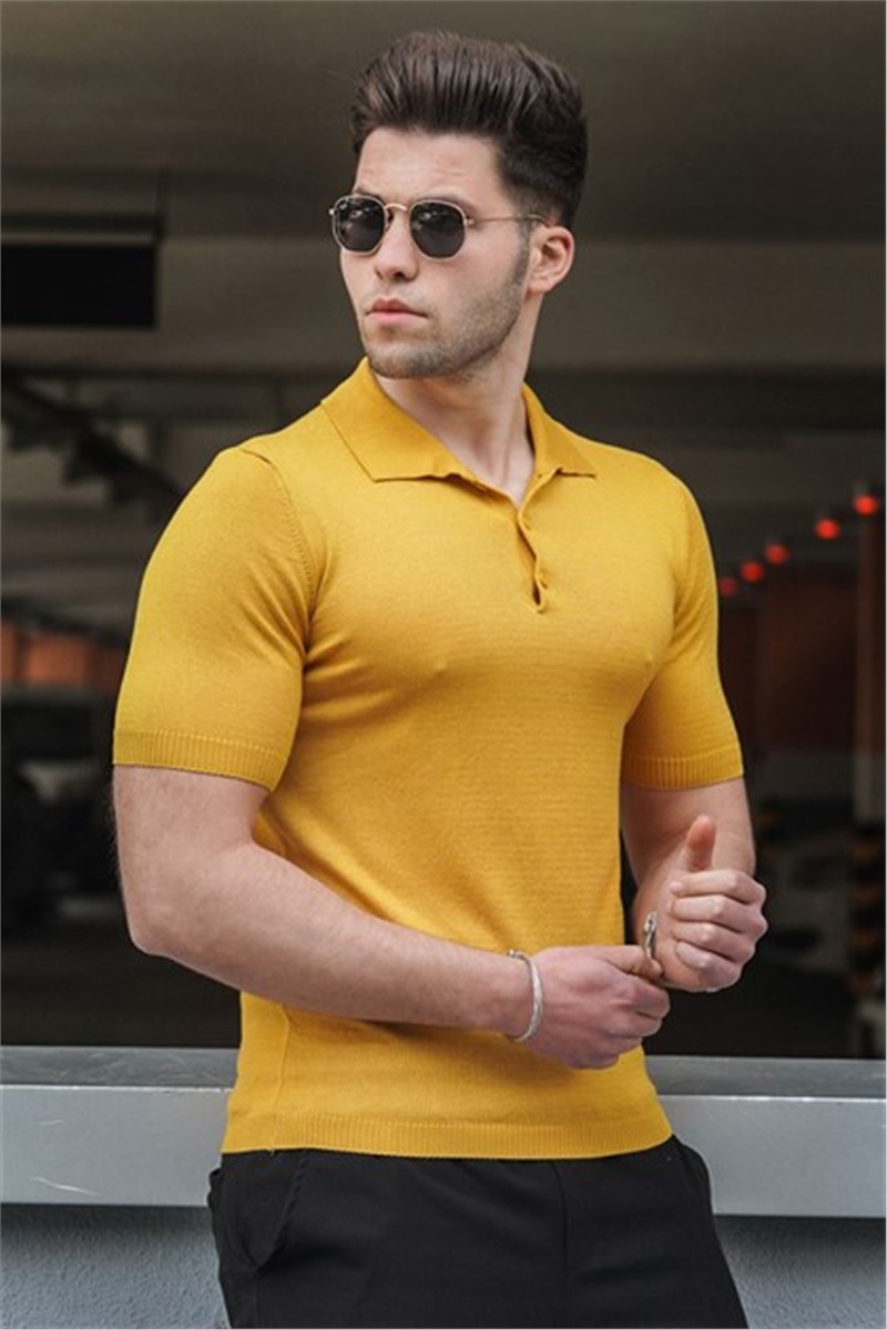 Madmext Men's T-Shirt - Mustard Yellow #303587