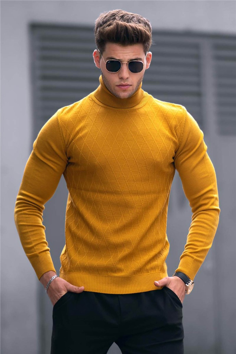 Suéter masculino 4658 - Mostarda 288800