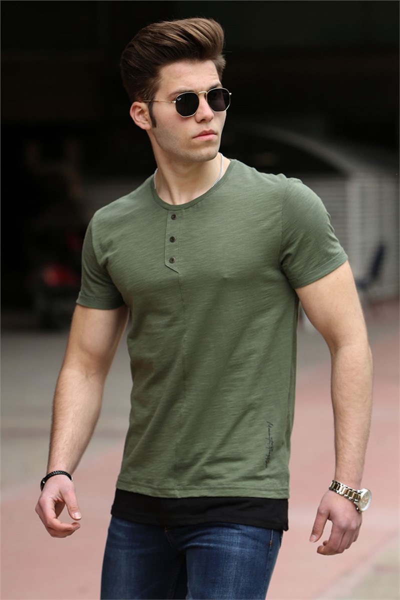 Madmext Men's T-Shirt - Khaki Green #287634