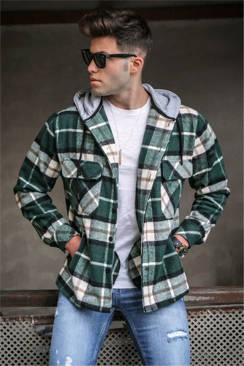 Camisa Xadrez Masculina 5528 - Verde #324597