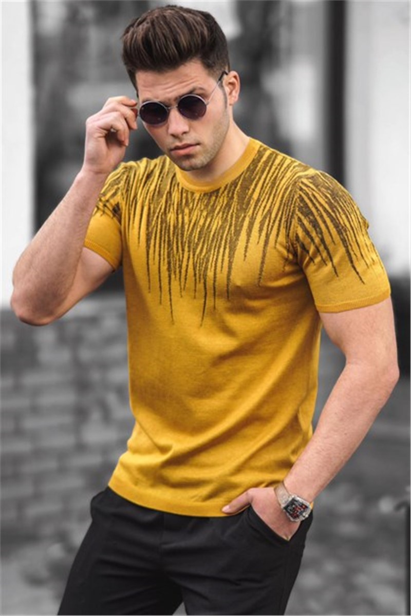 Madmext Men's T-Shirt - Mustard Yellow #302034
