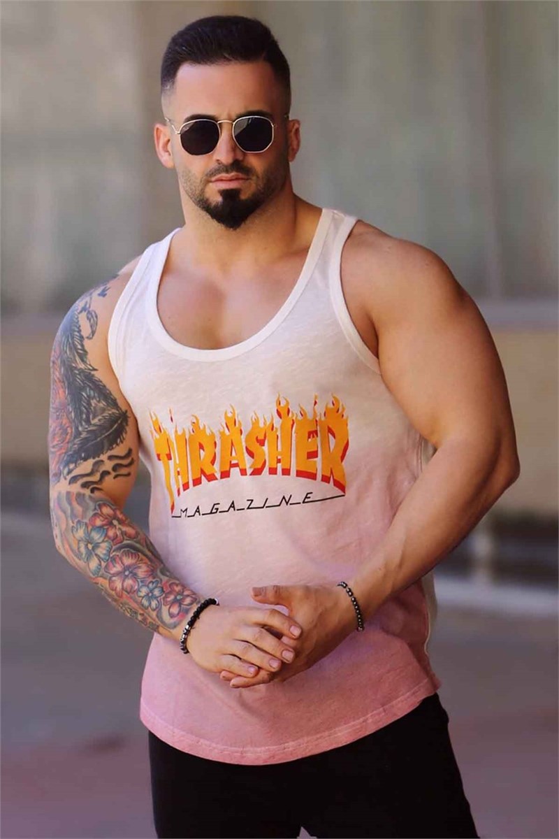 Madmext Men's Tank Top - Faded Burgundy #284755