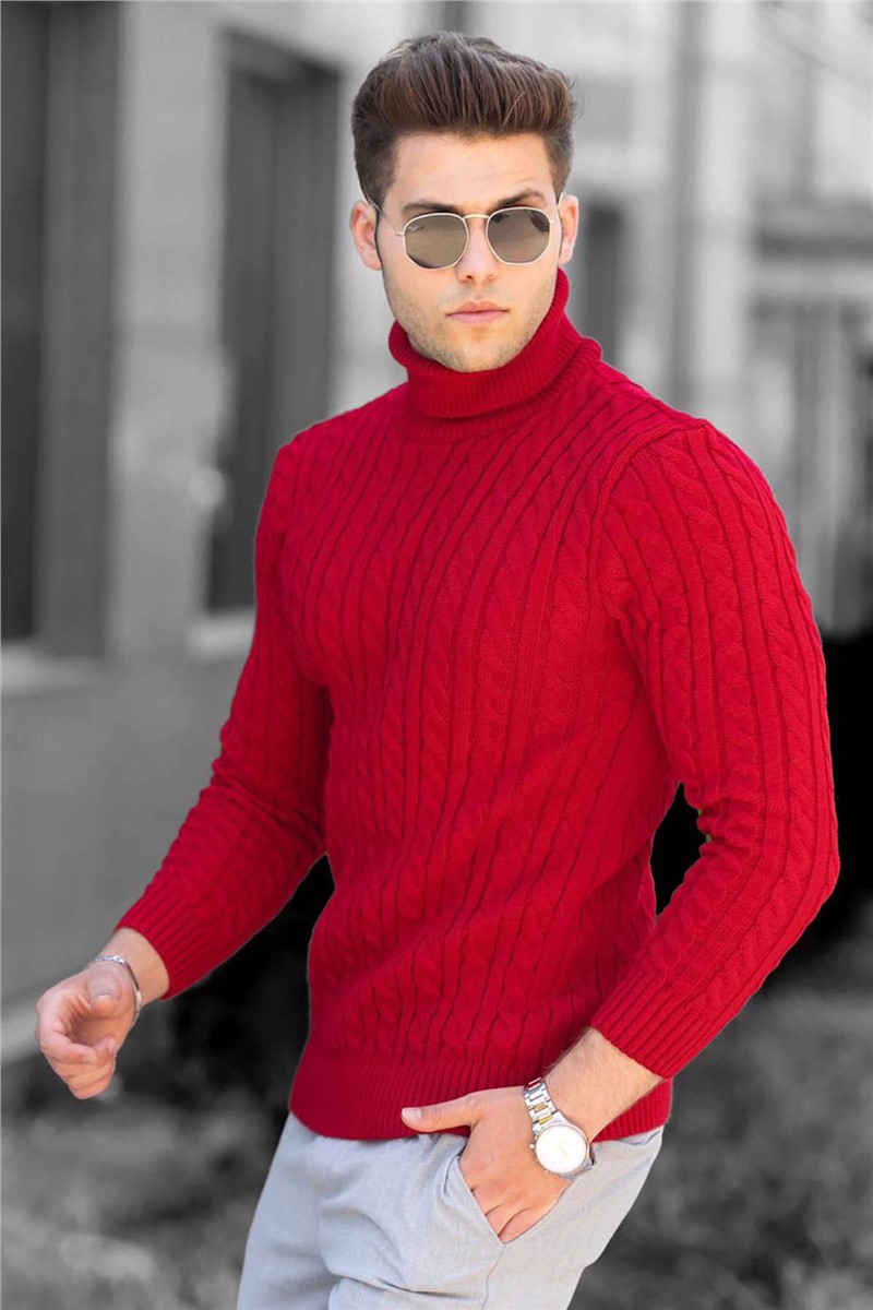 Muški džemper 4654 - Crveni 288717