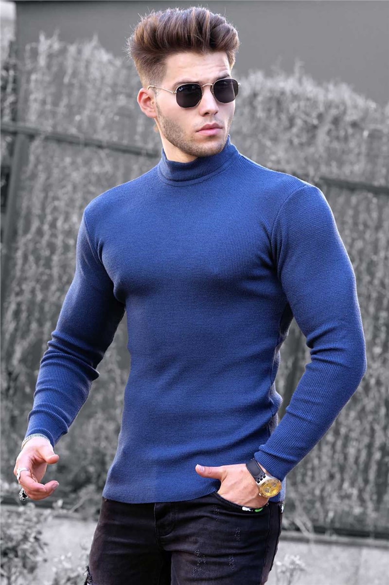 Muški džemper 9420 - plavi 289975