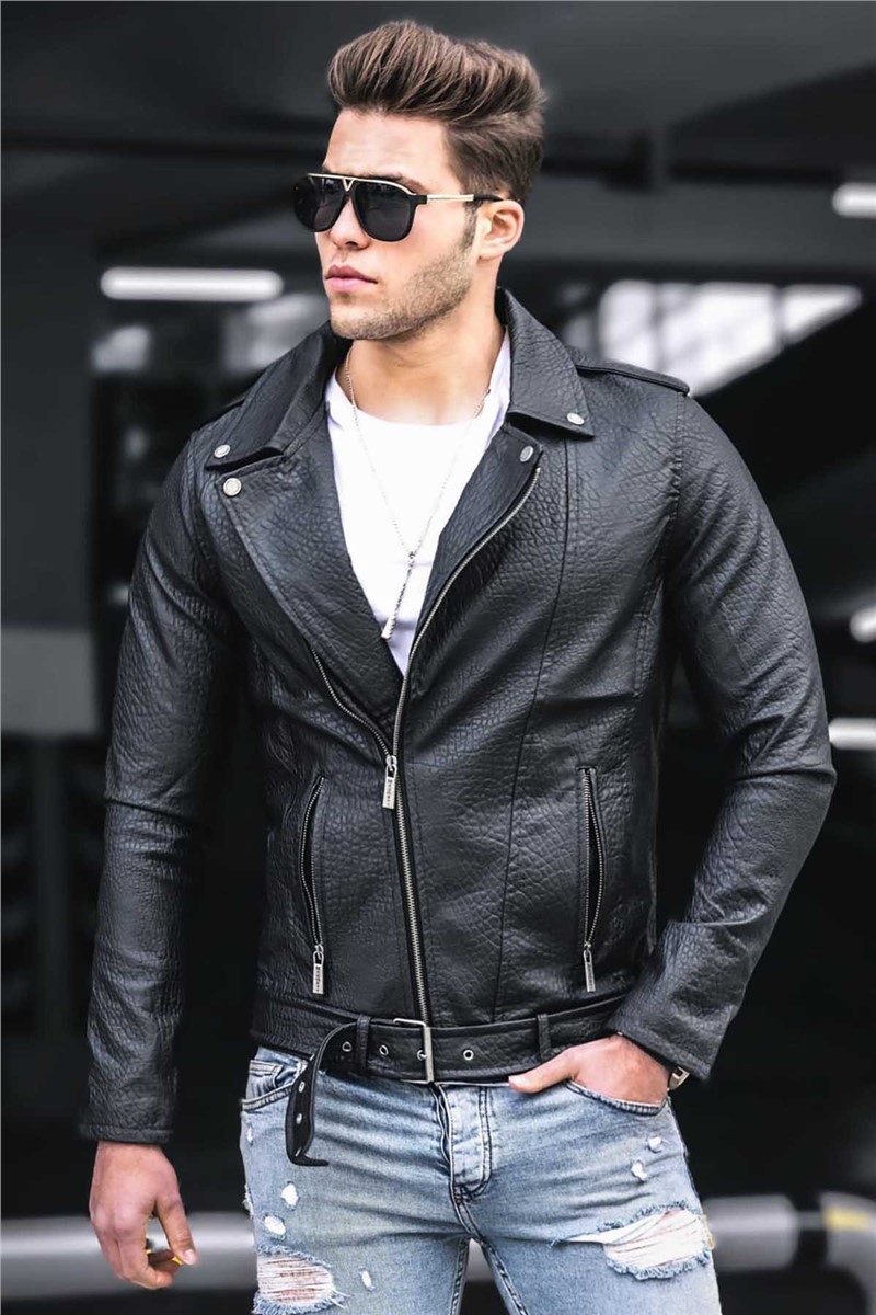 Herren Lederjacke  9251 - schwarz  288369