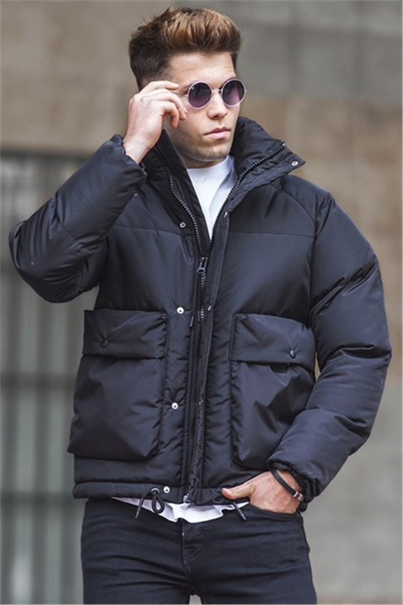 Madmext Men's Puffer Coat - Black #307108