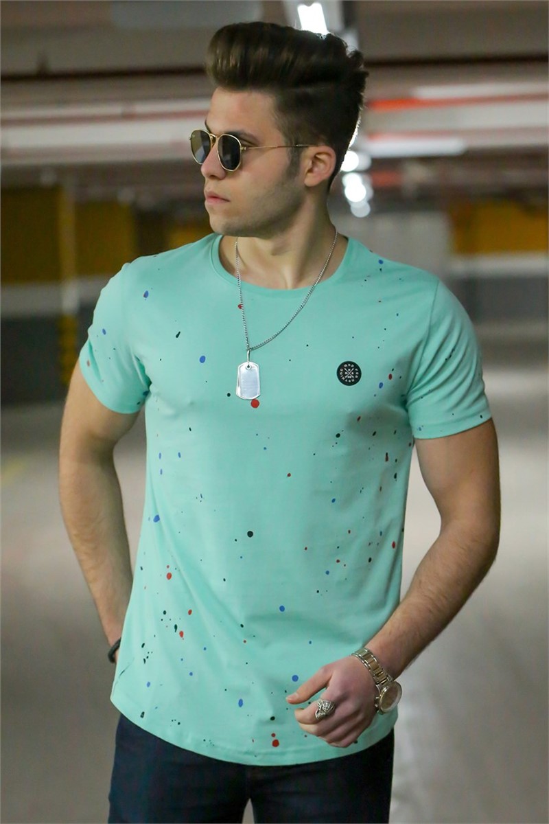 T-shirt uomo 4505 - Turchese 287377