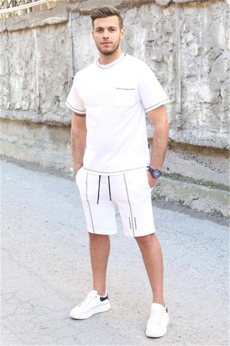 Madmext Men's Shorts - White #303625