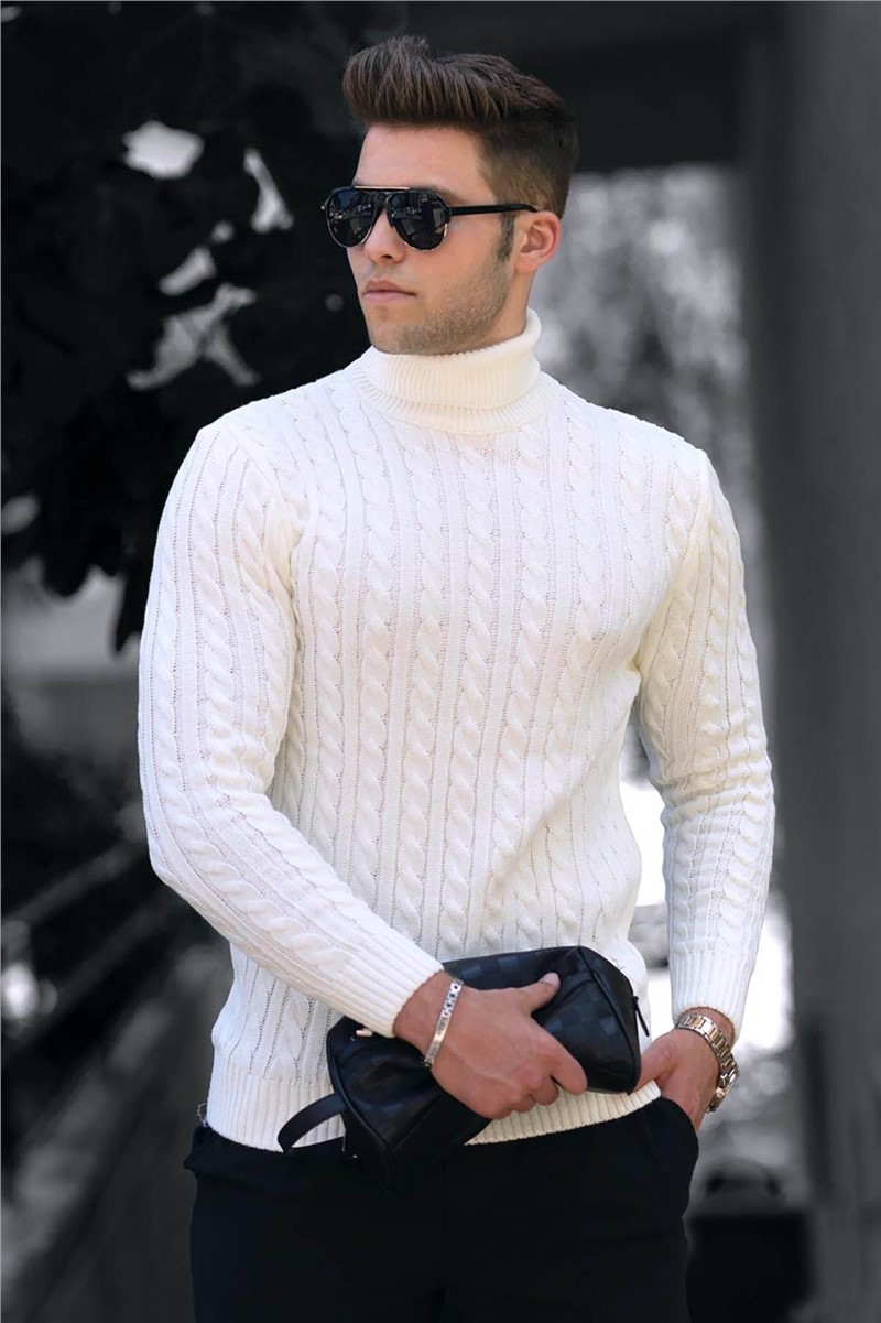 Herren Pullover  4654 - weiß  288715
