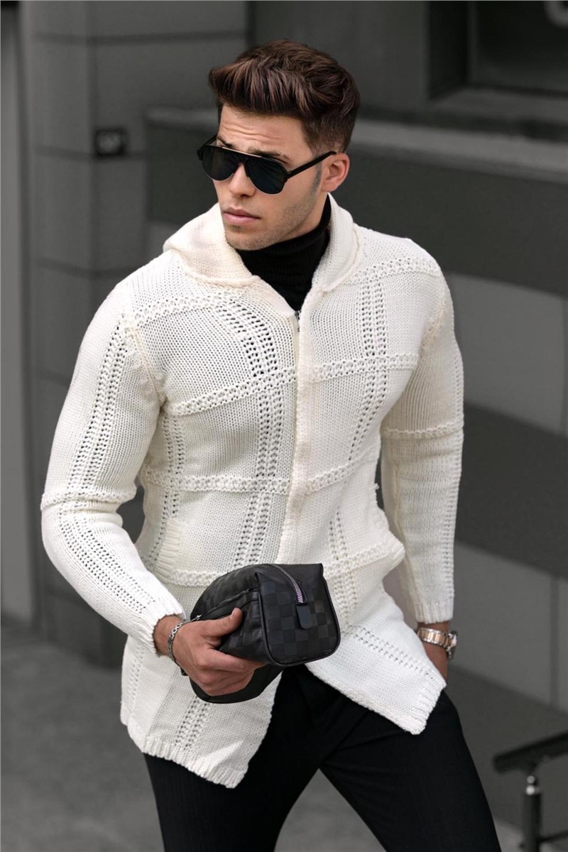 Madmext Men's Cardigan - White #289120