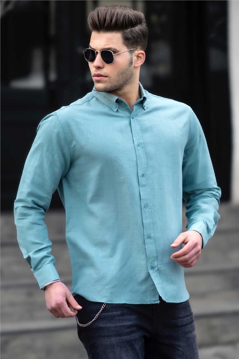 Madmext Men's Shirt - Turquoise #290782