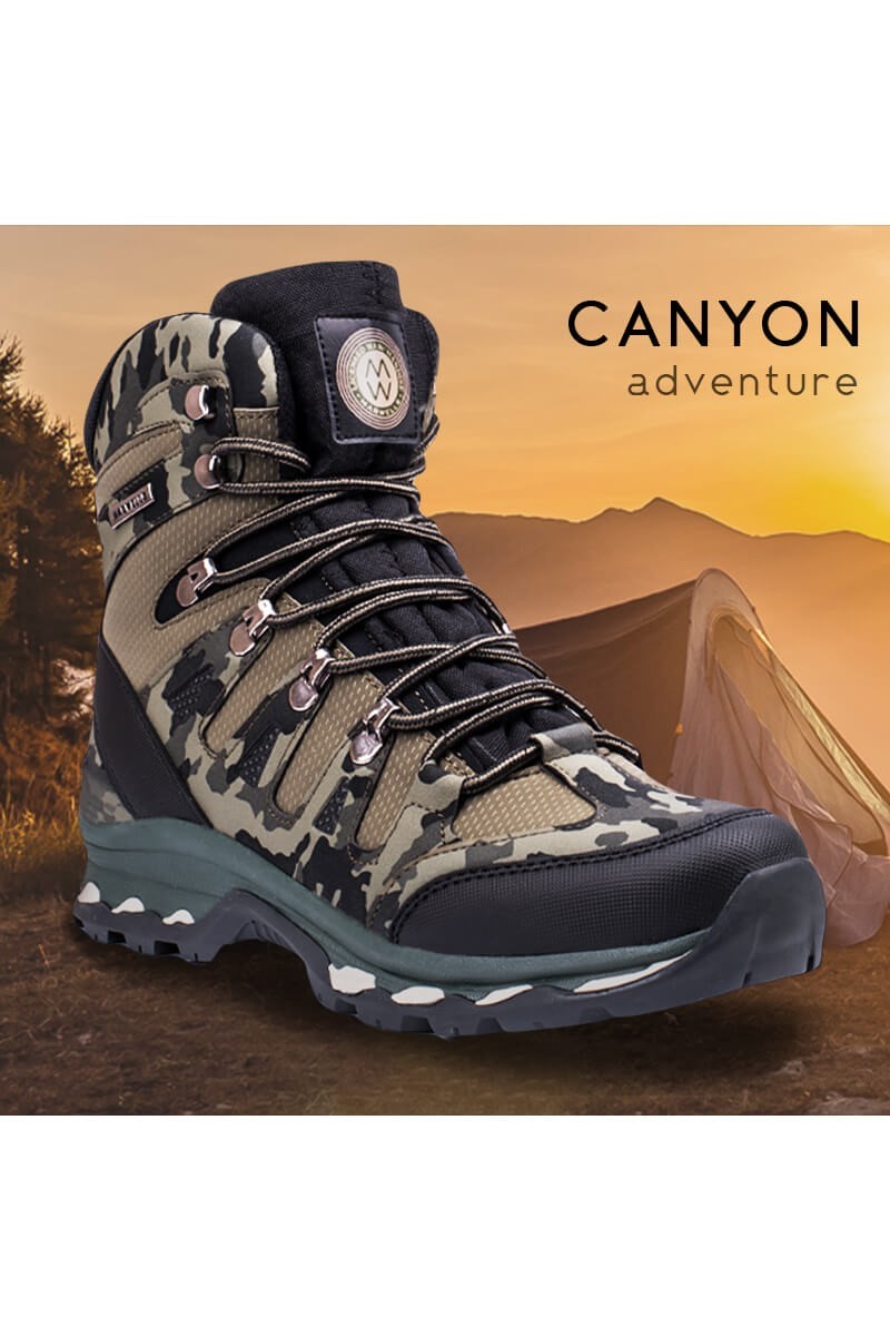 Marwells Canyon Herren Wanderschuhe - schwarz mit Tarnung 2021083412