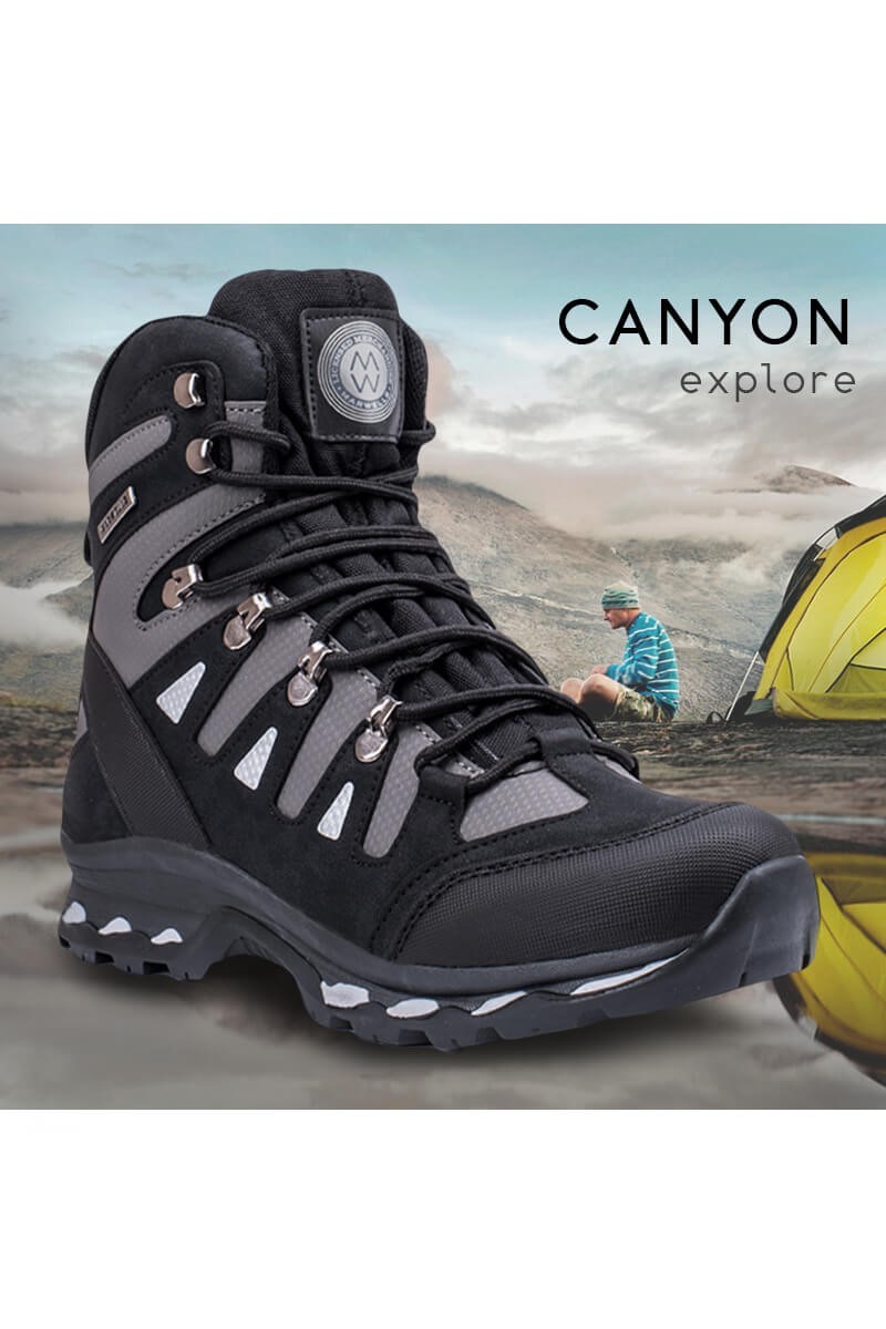 Marwells Canyon Scarponi da Trekking Uomo - Nero con Grigio 2021083410