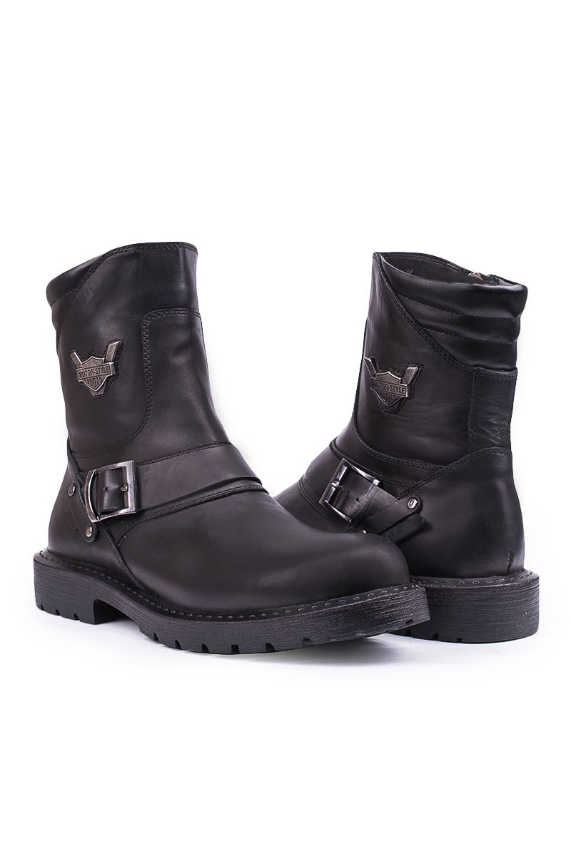 Marwells Men's Genuine Leather Boots - Black 2021083431