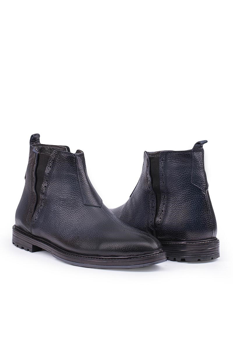Marwells Men's leather boots - Dark blue 2021083426
