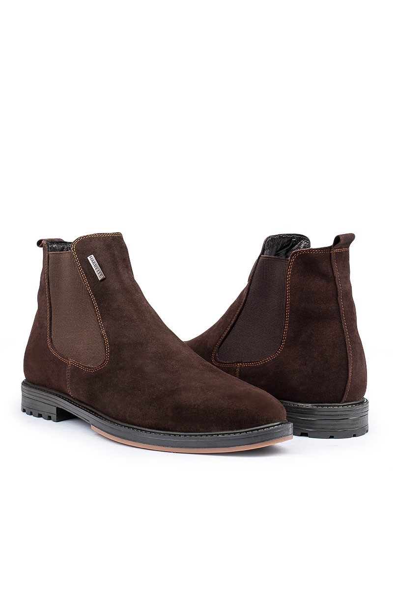 Marwells Men's suede boots - Dark brown 2021083418