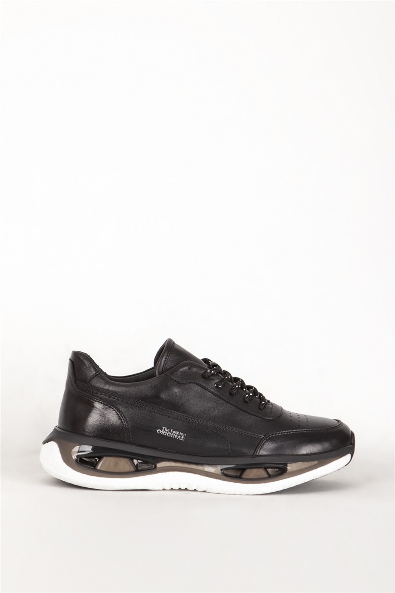 MARCOMEN Men's Genuine Leather Casual Shoes 152 17346 - Black #383530