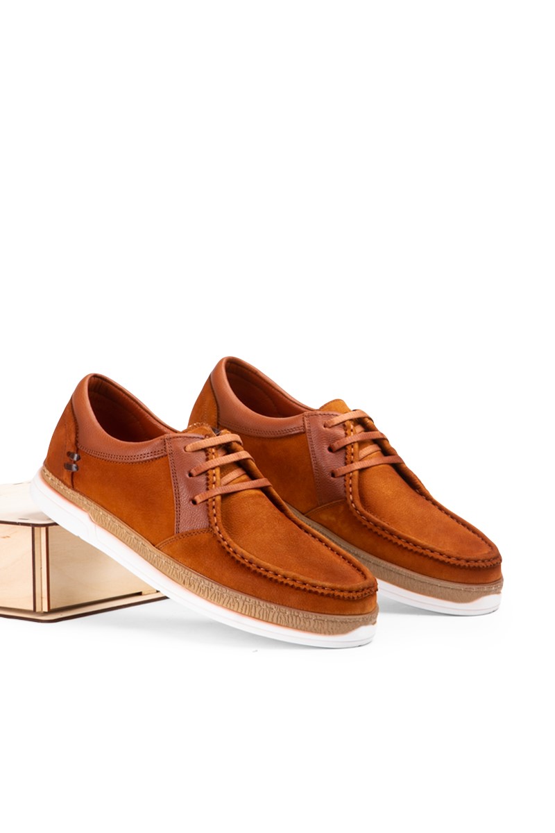 Marwells Men's Real Leather Shoes - Taba #2021335