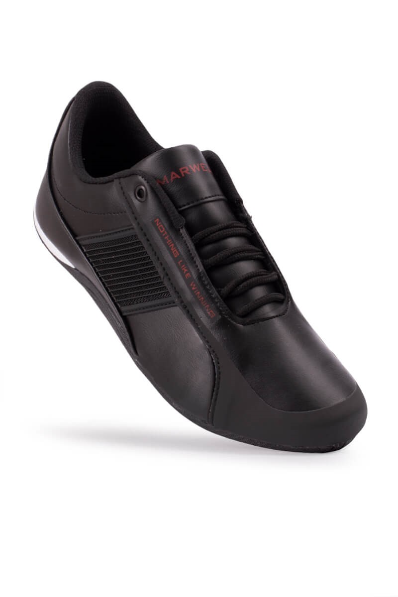 MARWELLS Men's leather shoes - Black/Red 202108355602
