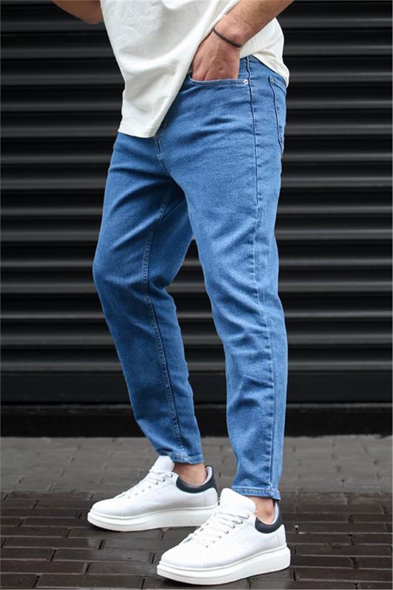Pantaloni jeans da uomo blu standard fit 6375 # 370631