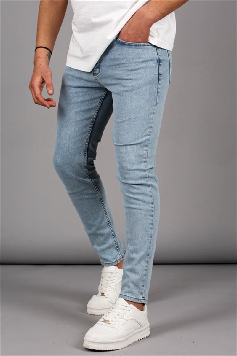 Men's denim Skinny Fit trousers 6340 - light blue #369455