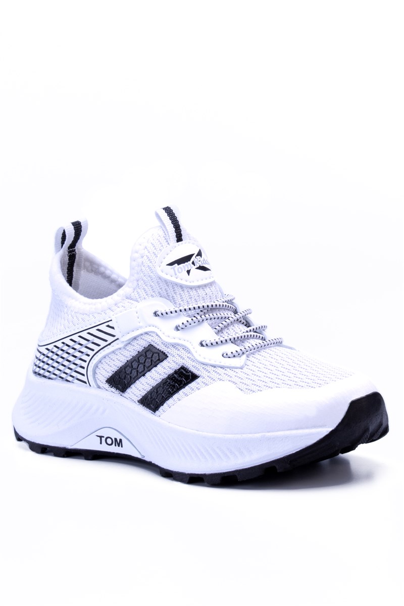 Children's Sports Shoes T028 - White with Black #394277