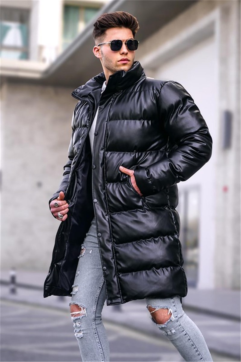 Men's long jacket - Black #329667