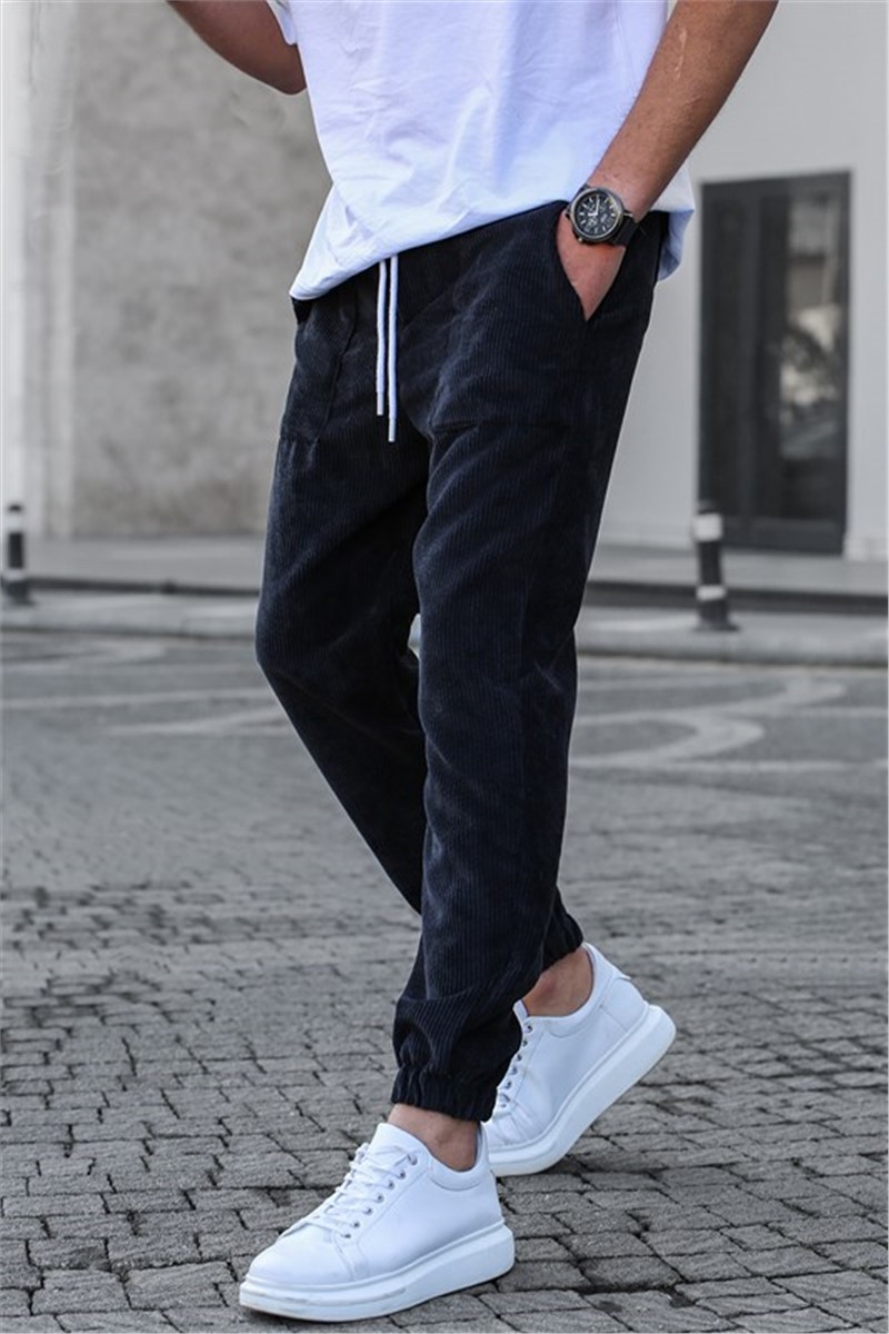 Pantaloni da uomo in velluto a coste 5466 - Nero #330497