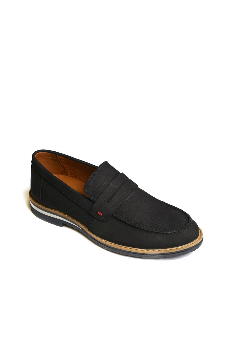 Men's Real Nubuck Shoes - Black #20210834565