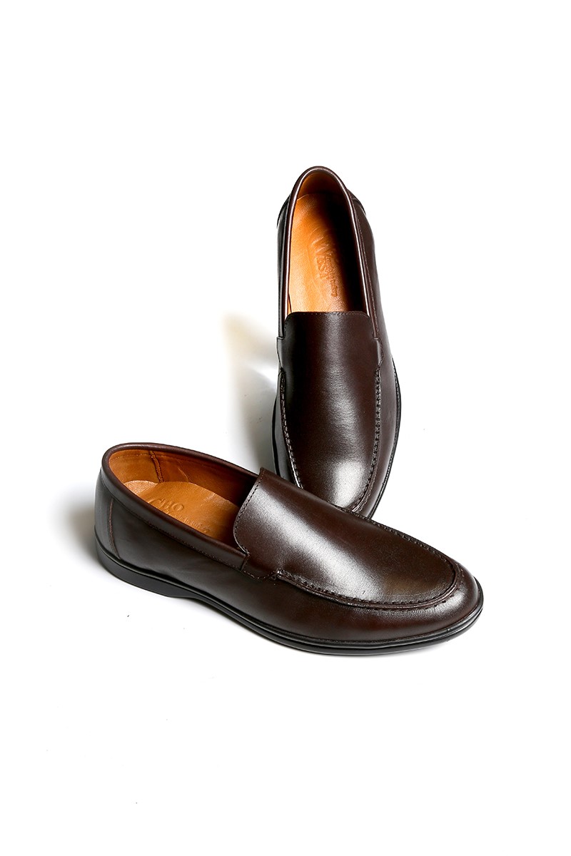 Men's Real Leather Shoes - Dark Brown #20210834579