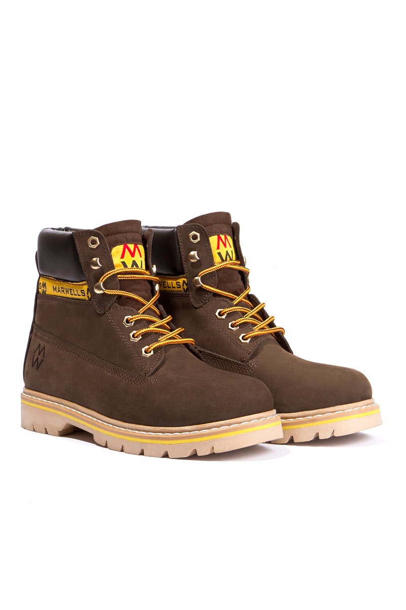 Marwells Men's Workwear Boots - Dark Brown #988130