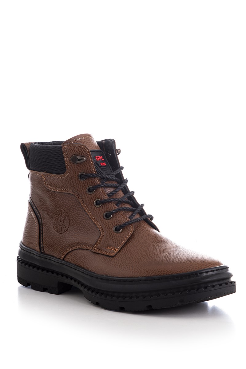 Buty męskie trekkingowe wysokie - brązowe  202302