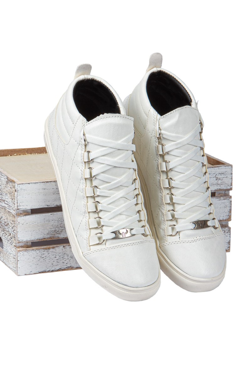 Men's High Top Trainers - White #3327892