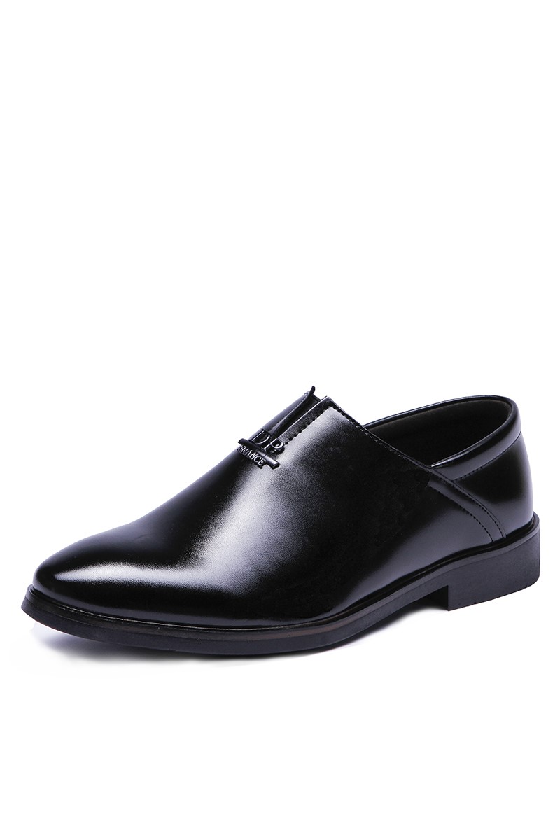 Men's Real Leather Shoes - Black #202304