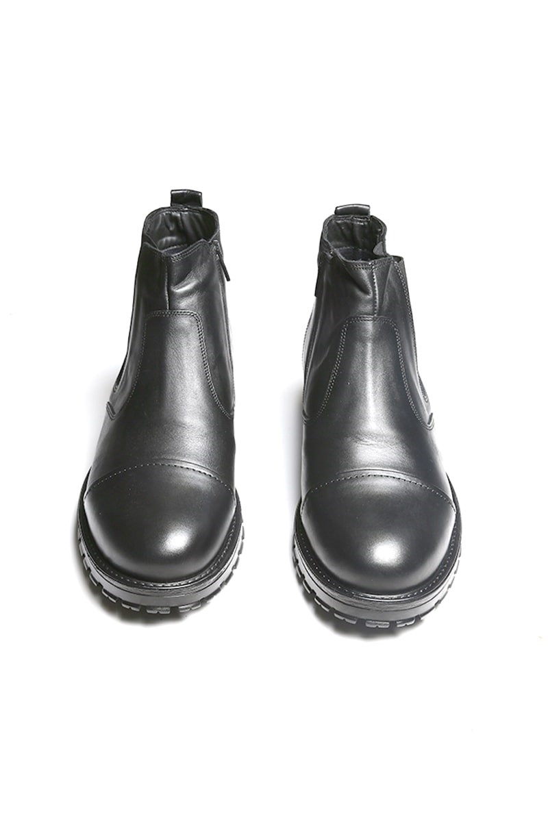 Men's leather boots - Black 20210834686