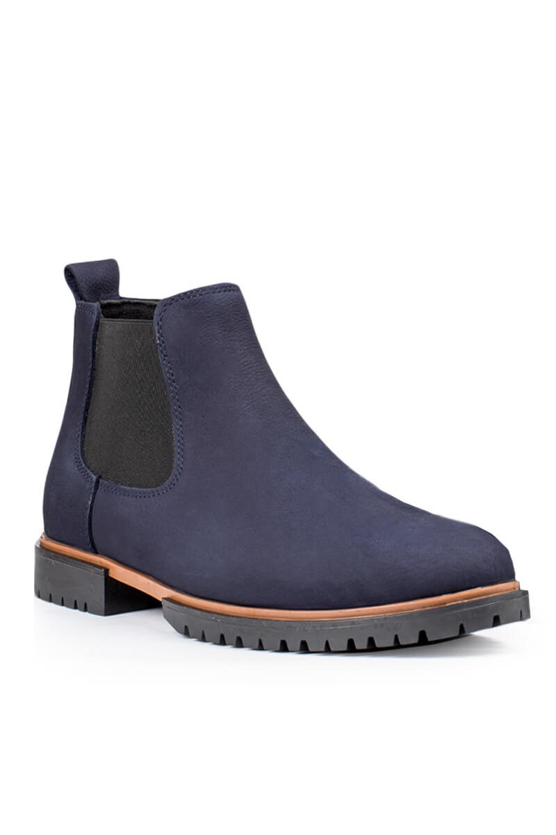 Men's leather boots Navy Blue 20210834870