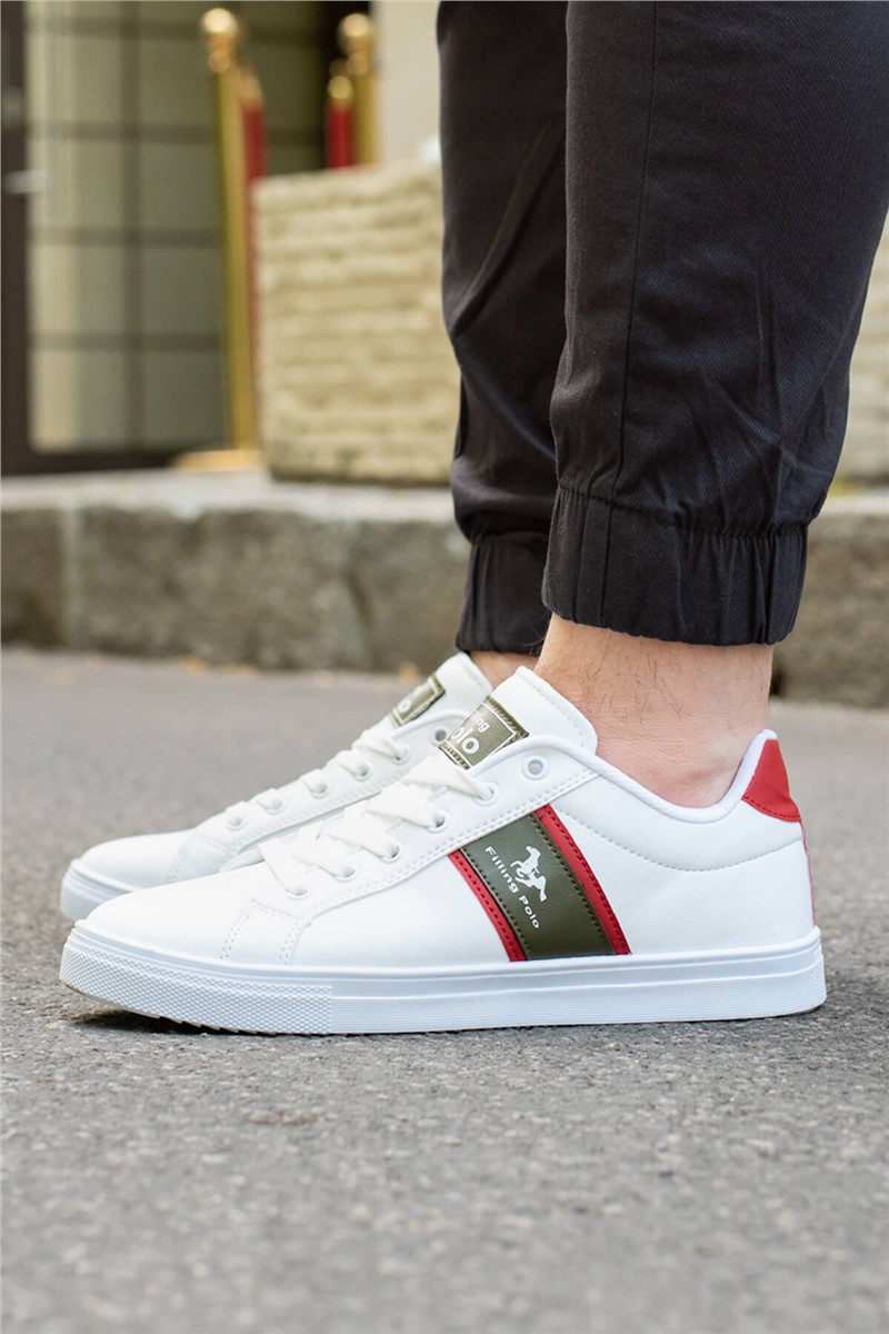 Men's Trainers - White, Red #306852