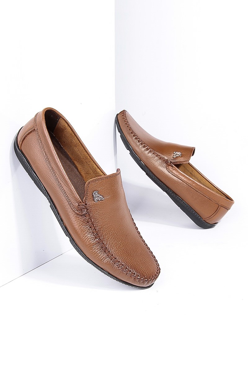 GPC Men's Real Leather Loafers - Brown #795965709