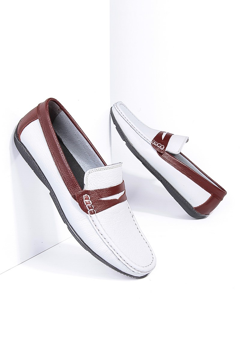 Zapatos GPC POLO de cuero para hombre - Blanco con rojo 795965693