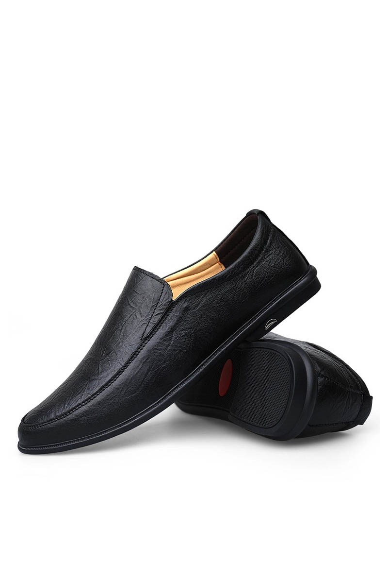 Men's Real Leather Shoes - Black #22057577